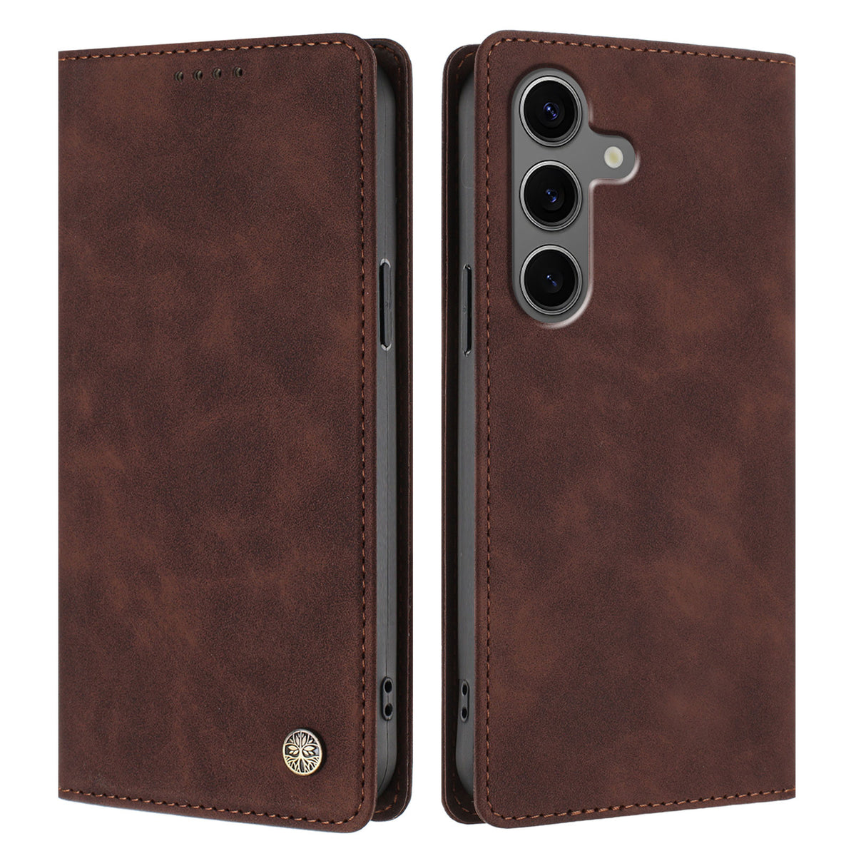 For Samsung Galaxy S24+ / Galaxy S25+ Case HX RFID Blocking Wallet Stand Leather Flip Phone Cover