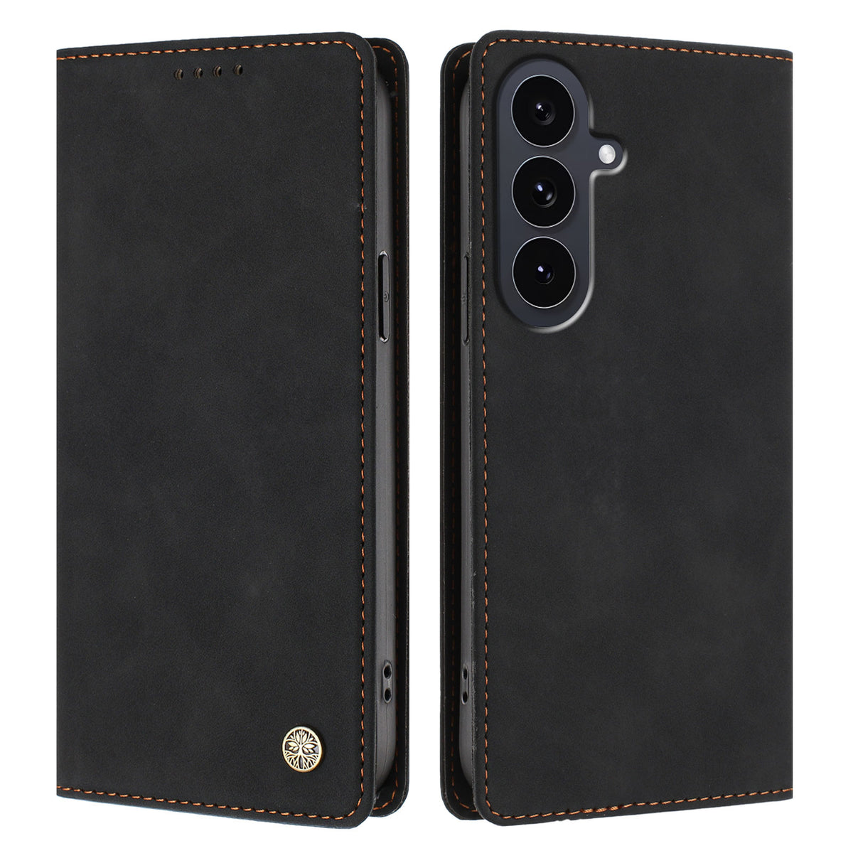 Samsung Galaxy S25 FE-skal HX RFID-blockerande plånboksfodral i läder med flip-fodral