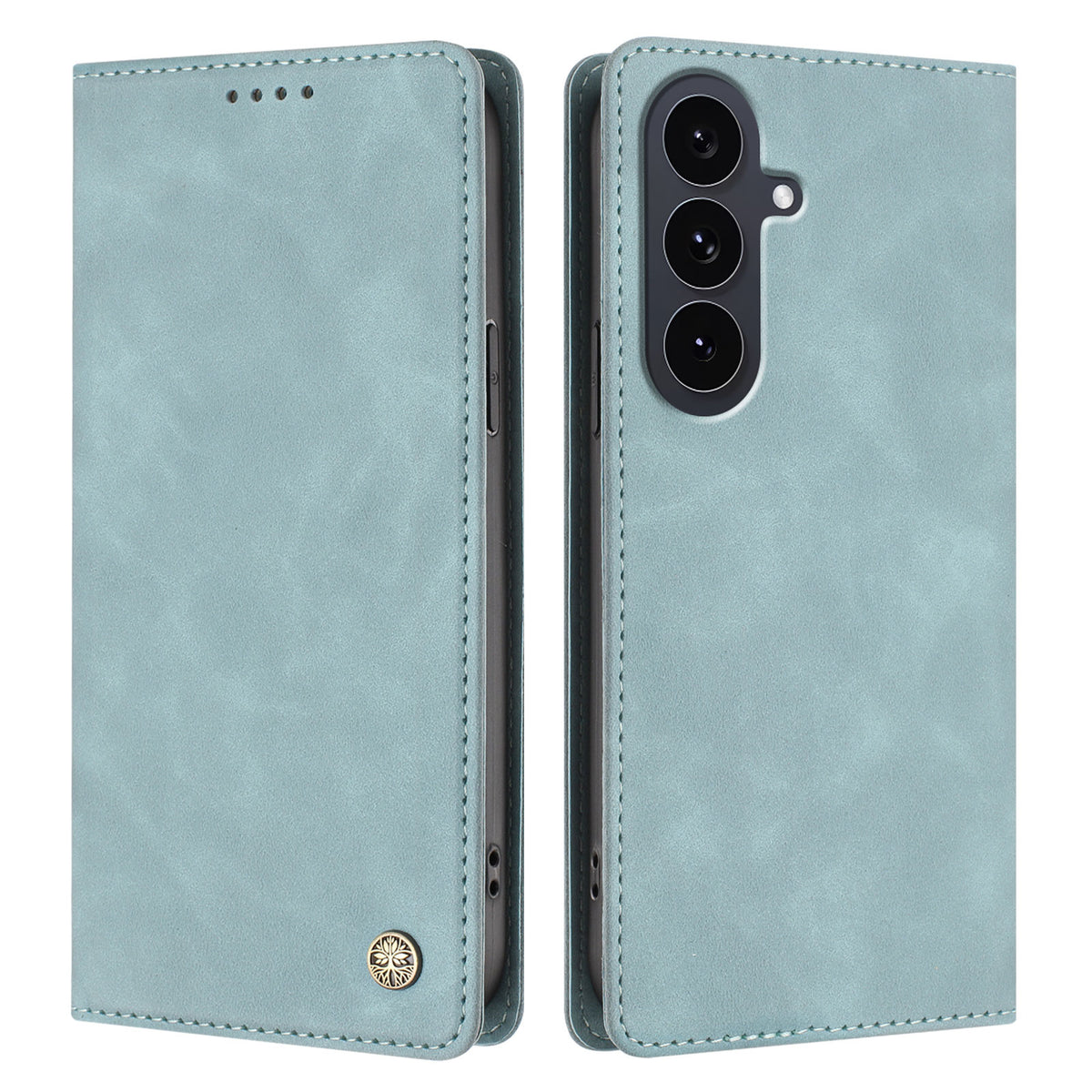 Samsung Galaxy S25 FE-skal HX RFID-blockerande plånboksfodral i läder med flip-fodral