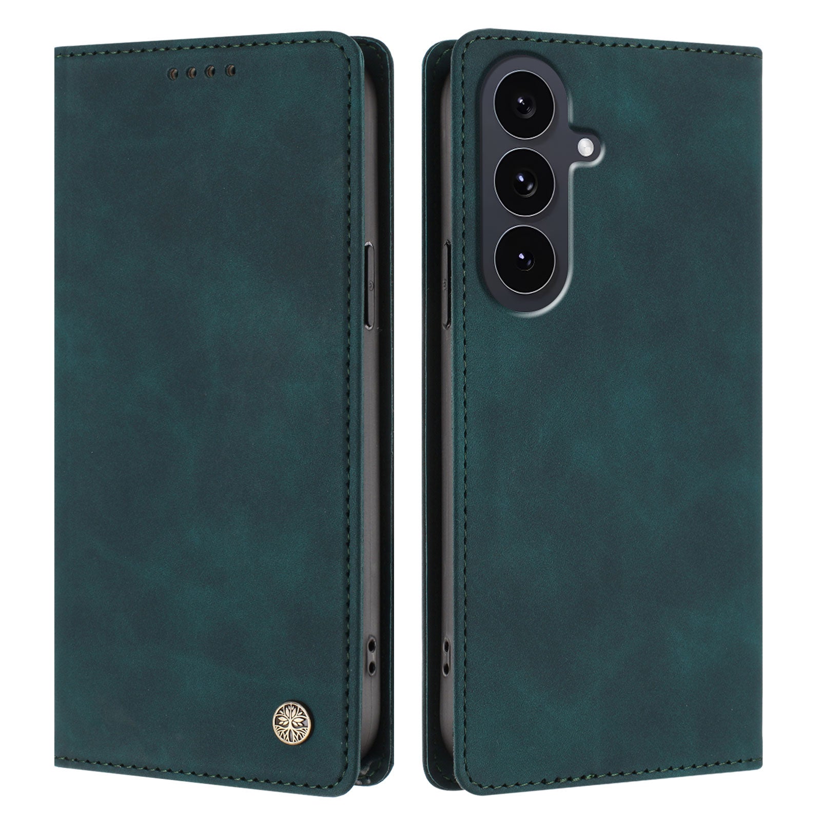 Samsung Galaxy S25 FE-skal HX RFID-blockerande plånboksfodral i läder med flip-fodral