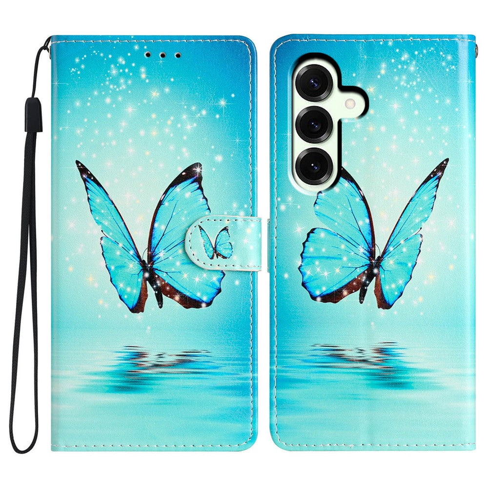 Til Samsung Galaxy A18 4G Pung Etui PU Læder Mønsterprint Stativ Telefoncover med Rem