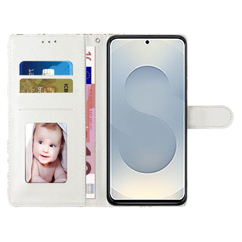 Til Samsung Galaxy A18 4G Pung Etui PU Læder Mønsterprint Stativ Telefoncover med Rem