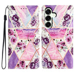 Til Samsung Galaxy A18 4G Pung Etui PU Læder Mønsterprint Stativ Telefoncover med Rem