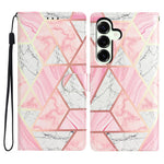 Til Samsung Galaxy A18 4G Pung Etui PU Læder Mønsterprint Stativ Telefoncover med Rem