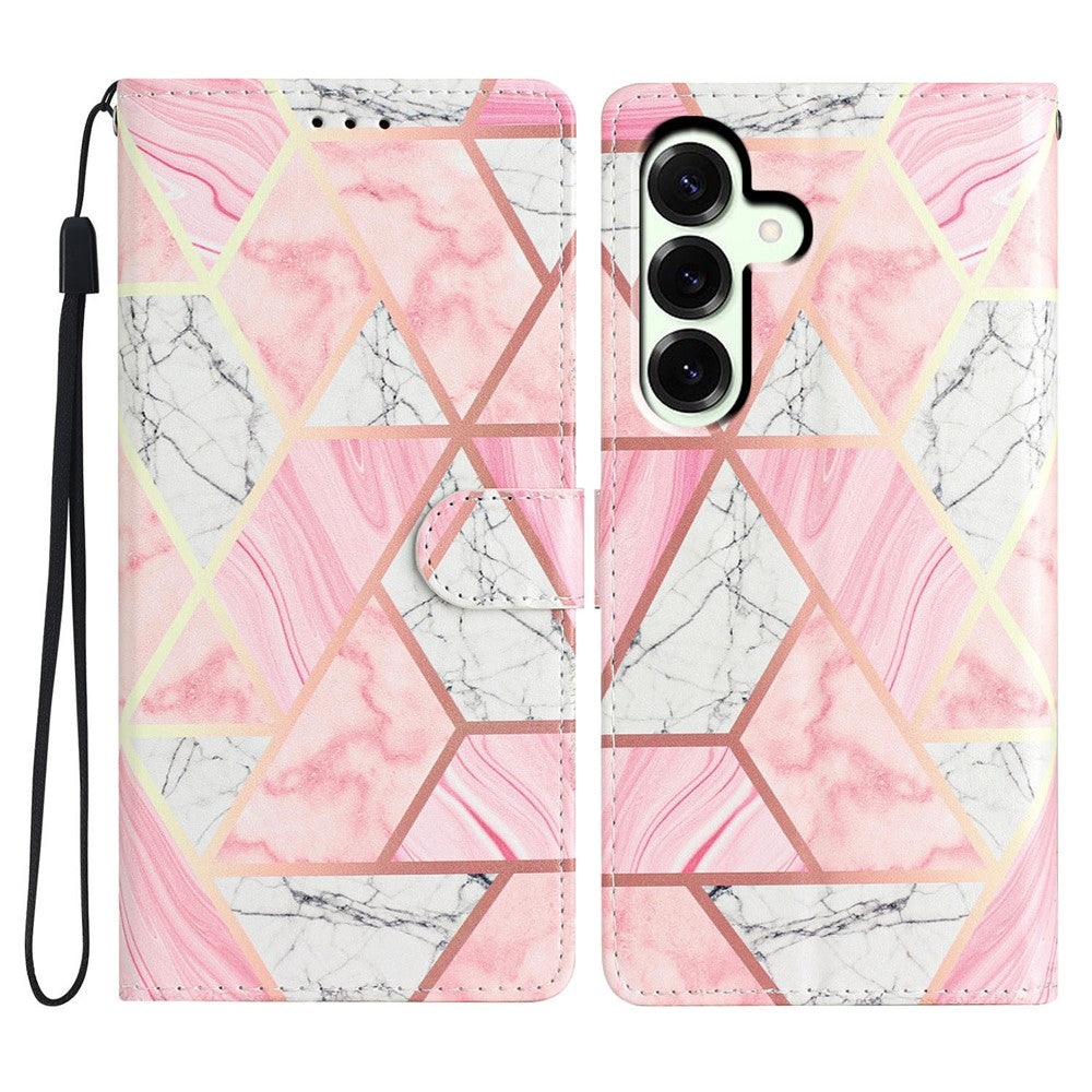 Til Samsung Galaxy A18 4G Pung Etui PU Læder Mønsterprint Stativ Telefoncover med Rem
