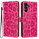 For Samsung Galaxy A16 5G / A16 4G Case Leopard Print Wallet Stand Flip Leather Phone Cover with Wrist Strap
