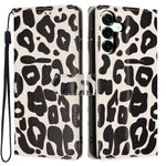 For Samsung Galaxy A27 5G Case Leopard Print Wallet Stand Flip Leather Phone Cover with Wrist Strap