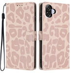 For Samsung Galaxy A06 4G Case Leopard Print Wallet Stand Flip Leather Phone Cover with Wrist Strap