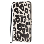 Til Samsung Galaxy A56 5G Etui Leopardprint Pung Stativ Flip Læder Telefoncover med Håndledsrem