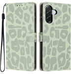 Til Samsung Galaxy A56 5G Etui Leopardprint Pung Stativ Flip Læder Telefoncover med Håndledsrem