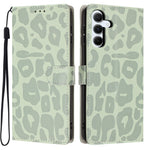 For Samsung Galaxy A35 5G Case Leopard Print Wallet Stand Flip Leather Phone Cover with Wrist Strap
