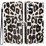For Samsung Galaxy A25 5G (Global) (161mm) Case Leopard Print Wallet Stand Flip Leather Phone Cover with Wrist Strap