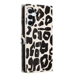 For Samsung Galaxy A25 5G (Global) (161mm) Case Leopard Print Wallet Stand Flip Leather Phone Cover with Wrist Strap