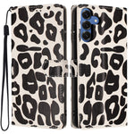 Til Samsung Galaxy S26+ Cover Leopardprint Pung Stativ Flip Læder Telefoncover med Håndledsrem