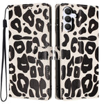For Samsung Galaxy S26 FE Case Leopard Print Wallet Stand Flip Leather Phone Cover with Wrist Strap