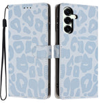 For Samsung Galaxy S25+ Case Leopard Print Wallet Stand Flip Leather Phone Cover with Wrist Strap