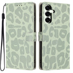 For Samsung Galaxy S25+ Case Leopard Print Wallet Stand Flip Leather Phone Cover with Wrist Strap