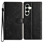 Til Samsung Galaxy A18 4G Pung Telefoncover Sommerfugl Blomsterpræg Læder Flip Cover med Rem