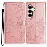 Til Samsung Galaxy A18 4G Pung Telefoncover Sommerfugl Blomsterpræg Læder Flip Cover med Rem