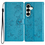 Til Samsung Galaxy A18 4G Pung Telefoncover Sommerfugl Blomsterpræg Læder Flip Cover med Rem