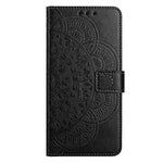 For Samsung Galaxy A18 4G Leather Case Stand Card Slots Mandala Pattern Phone Cover with Wrist Strap