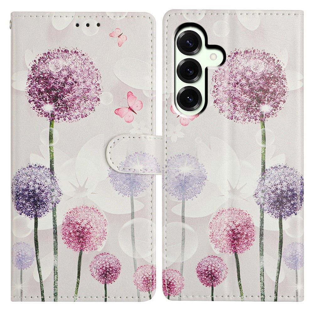 Til Samsung Galaxy A18 4G Cover Mønstertryk Pung Stativ Flip Læder Telefoncover med Rem