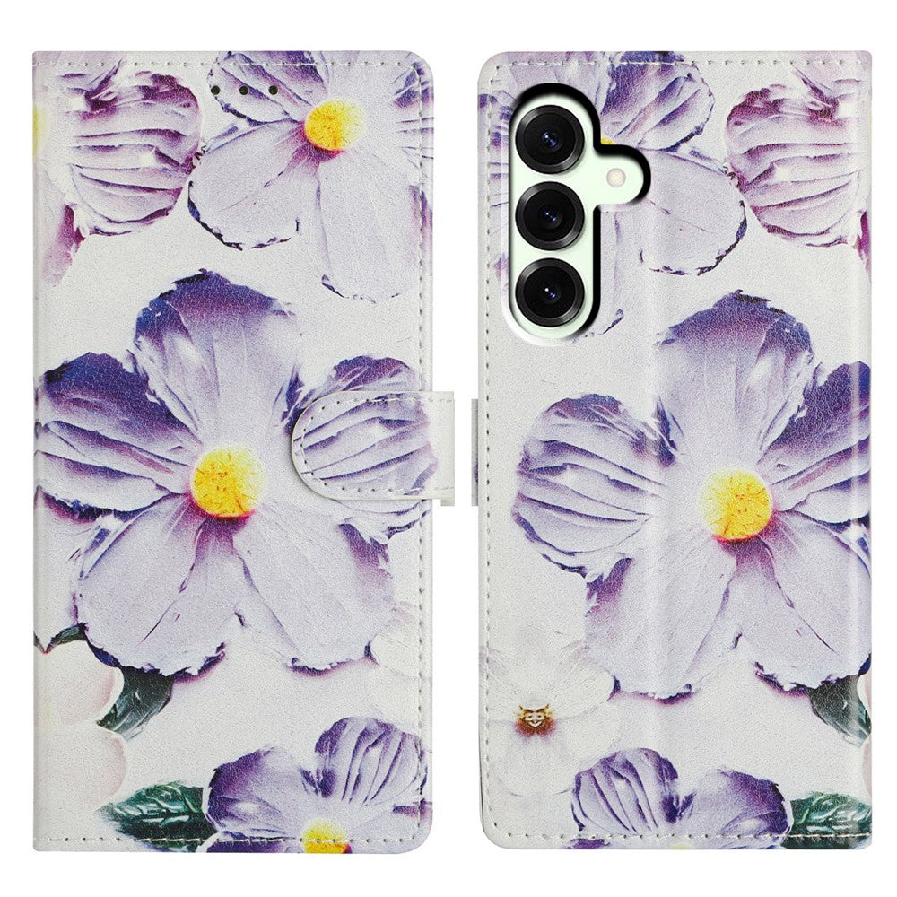 Til Samsung Galaxy A18 4G Cover Mønstertryk Pung Stativ Flip Læder Telefoncover med Rem