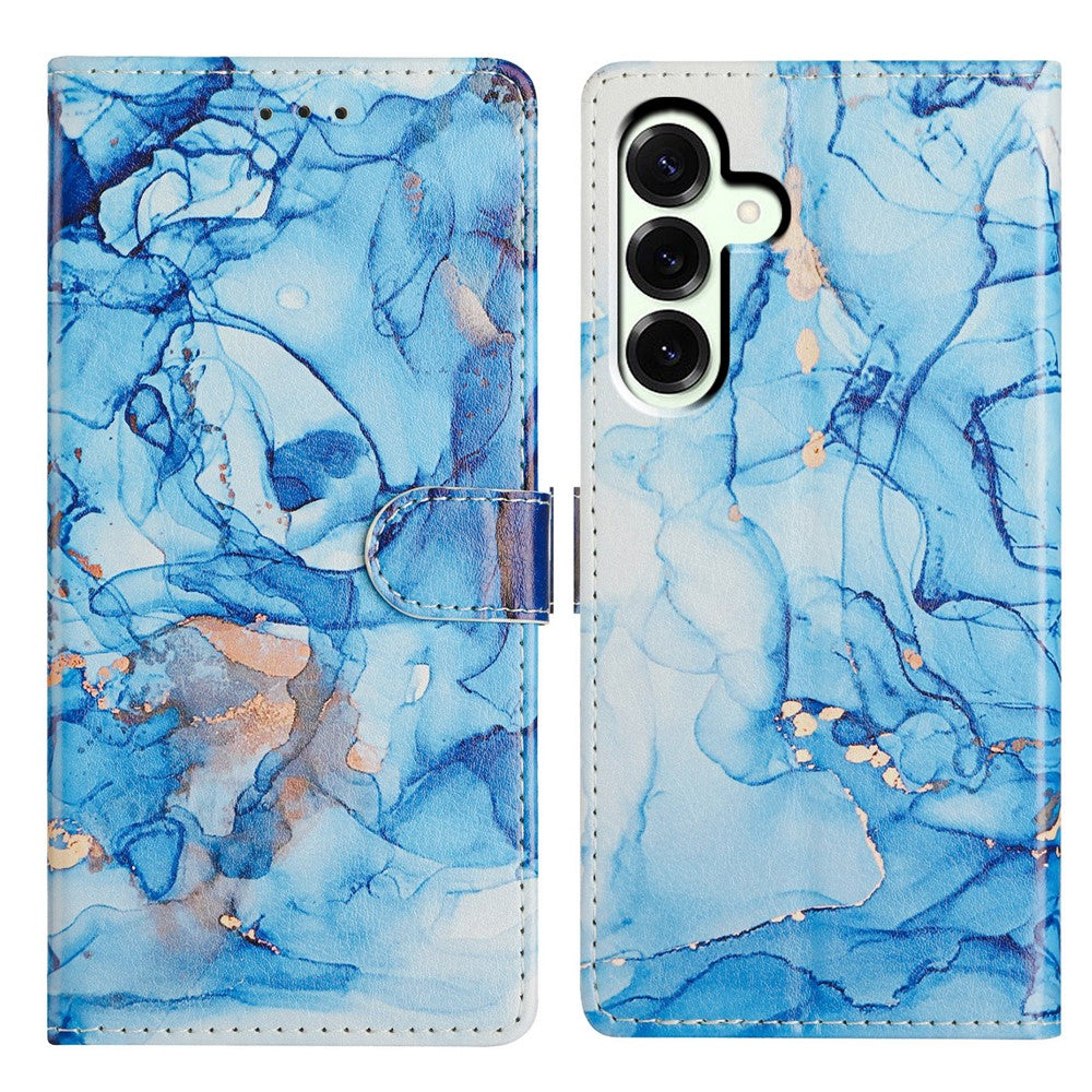 Til Samsung Galaxy A18 4G Cover Mønstertryk Pung Stativ Flip Læder Telefoncover med Rem