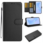 For Samsung Galaxy A18 4G Wallet Case with Strap  /  Multiple Card Slots Solid Color Leather Stand Phone Cover