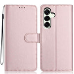 For Samsung Galaxy A18 4G Wallet Case with Strap  /  Multiple Card Slots Solid Color Leather Stand Phone Cover