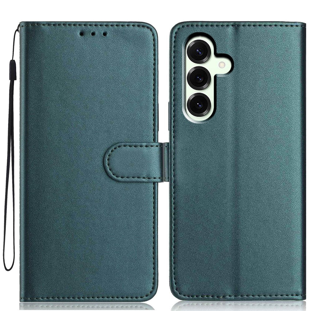 For Samsung Galaxy A18 4G Wallet Case with Strap  /  Multiple Card Slots Solid Color Leather Stand Phone Cover