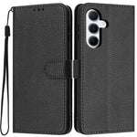For Samsung Galaxy A18 4G Wallet Case Litchi Texture Leather Flip Cover with Card Slots and Hand Strap