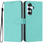 For Samsung Galaxy A18 4G Wallet Case Litchi Texture Leather Flip Cover with Card Slots and Hand Strap