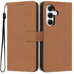 For Samsung Galaxy A18 4G Wallet Case Litchi Texture Leather Flip Cover with Card Slots and Hand Strap