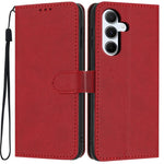 For Samsung Galaxy A18 4G Wallet Case Litchi Texture Leather Flip Cover with Card Slots and Hand Strap