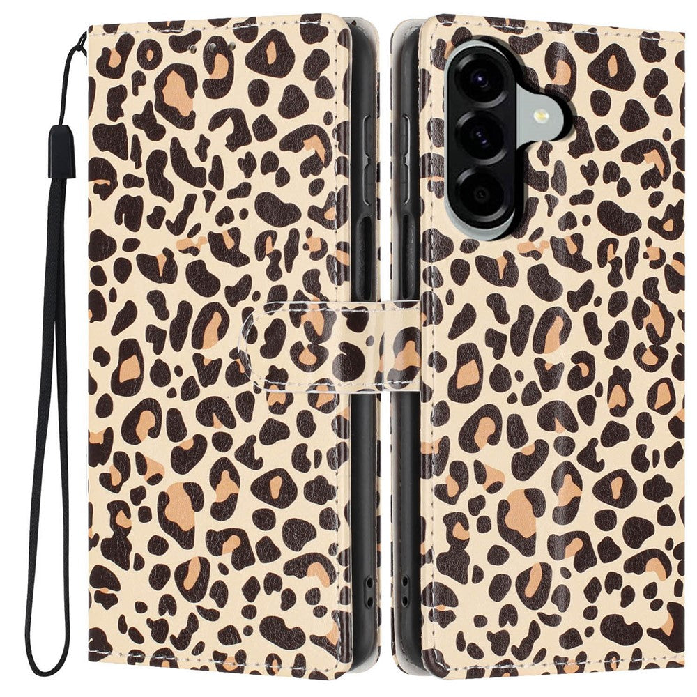 For Samsung Galaxy A18 4G Wallet Cover med Mønsterprint, PU Læder, Standerfunktion og Håndledsrem