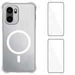 WANLONFENG för OnePlus Ace 6T 5G / OnePlus 15R 5G / OnePlus Ace 6 5G WL1-serien 2,0 mm magnetiskt skal, genomskinligt TPU-bakstycke med 2 st. skärmfilmer