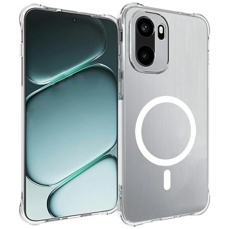 WANLONFENG för OnePlus Ace 6T 5G / OnePlus 15R 5G / OnePlus Ace 6 5G WL1-serien 2,0 mm magnetiskt skal, genomskinligt TPU-bakstycke med 2 st. skärmfilmer