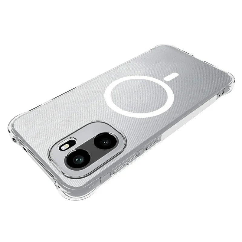 WANLONFENG för OnePlus Ace 6T 5G / OnePlus 15R 5G / OnePlus Ace 6 5G WL1-serien 2,0 mm magnetiskt skal, genomskinligt TPU-bakstycke med 2 st. skärmfilmer