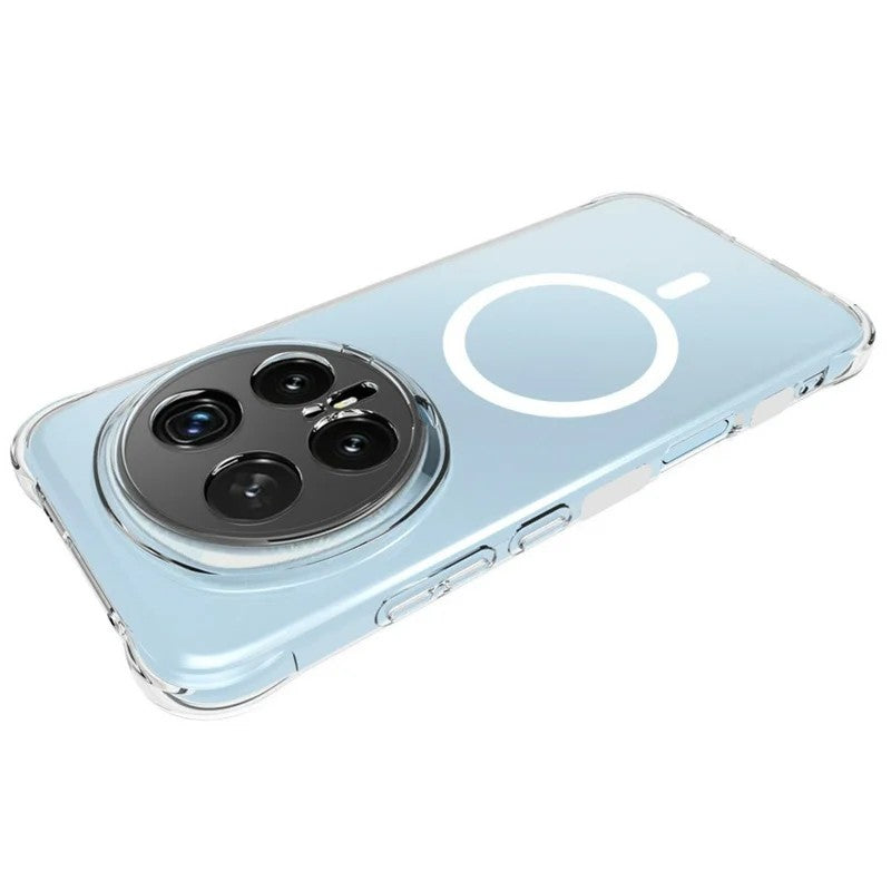 WANLONFENG for Honor Magic8 Pro 5G WL1 Series 2.0mm Magnetic Case Clear TPU Phone Back Cover with 2Pcs Screen Films