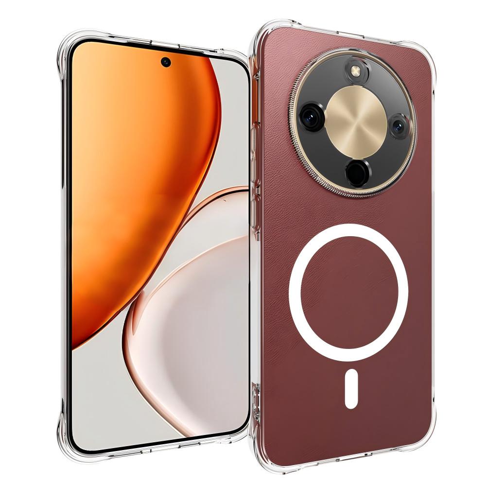 WANLONFENG til Honor X70 5G / Honor X9d 5G / Honor Magic8 Lite 5G, WL2-serien, 2,0 mm magnetisk cover, gennemsigtig TPU-mobilbagside med skærmfilm