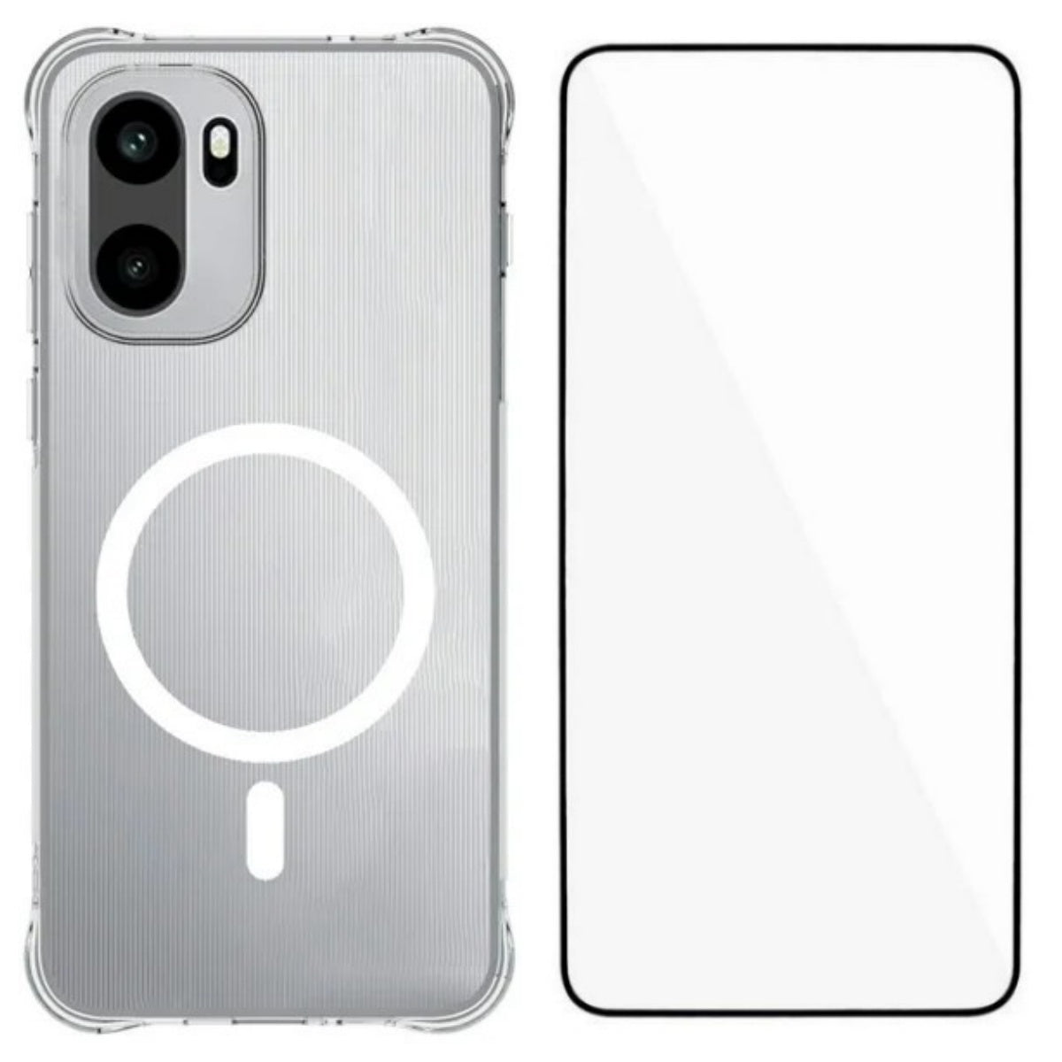 WANLONFENG til OnePlus Ace 6T 5G / OnePlus 15R 5G / OnePlus Ace 6 5G WL2 Series 2.0mm Magnetisk Etui Klart TPU Telefonbagcover med Skærmfilm