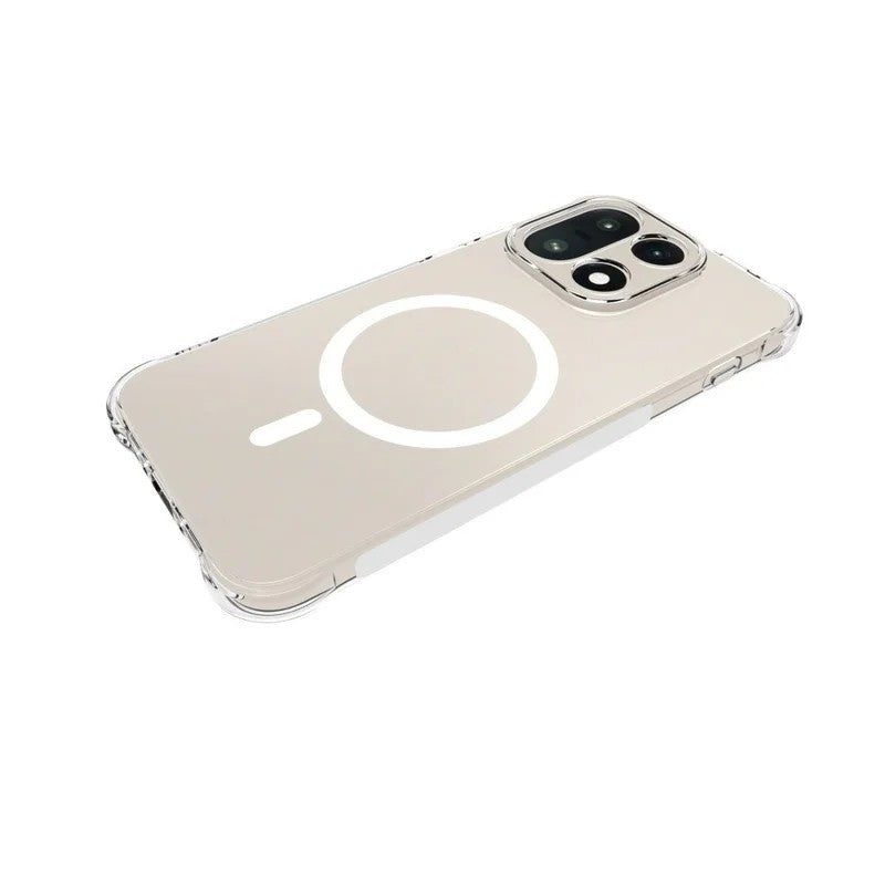 WANLONFENG for OnePlus 15 5G WL2 Series 2.0mm Magnetic Case Clear TPU Phone Back Cover with Screen Film