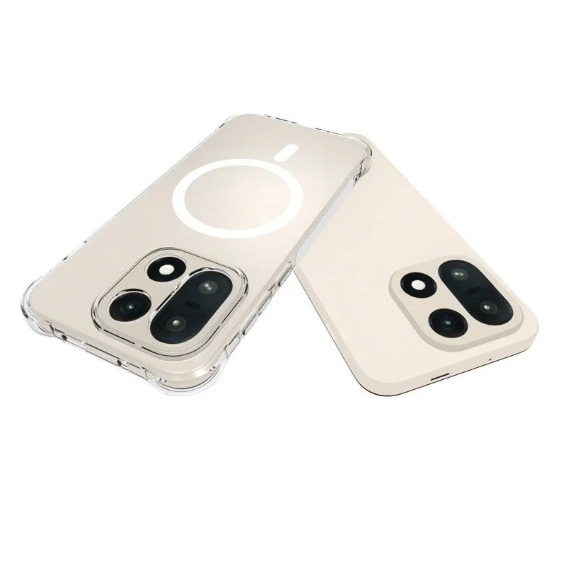WANLONFENG for OnePlus 15 5G WL2 Series 2.0mm Magnetic Case Clear TPU Phone Back Cover with Screen Film