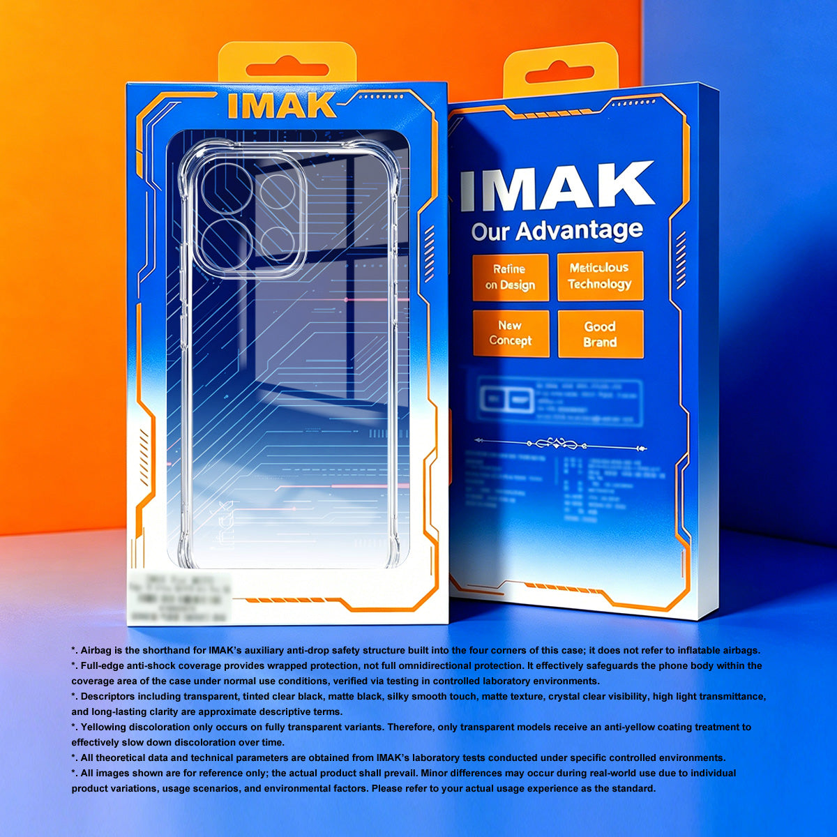 IMAK for Oppo Reno16 FS 5G / Oppo Reno16 F 5G Case TPU Phone Cover Airbag Shockproof Protection - Transparent