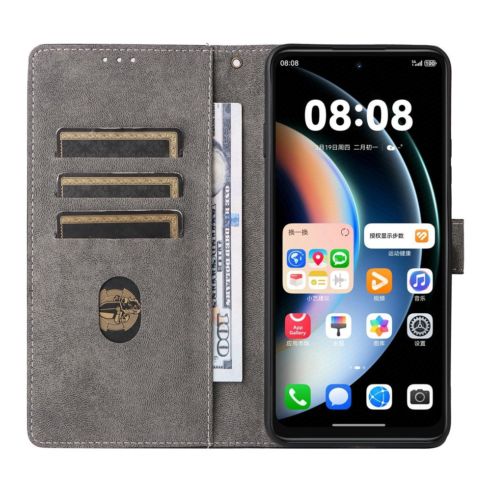 Wallet Case for Huawei Enjoy 90 / 90 Plus / nova Y74 4G RFID Blocking PU Leather Phone Cover Stand with Strap