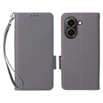 For Honor Play 80 Plus 5G / X7e 4G Case Litchi Texture Wallet Leather Phone Cover with Wrist Strap