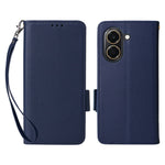 For Honor Play 80 Plus 5G / X7e 4G Case Litchi Texture Wallet Leather Phone Cover with Wrist Strap
