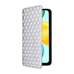 For Honor X7e 4G / Play 80 Plus 5G Case Wallet Rhombus Imprinted PU Leather Phone Cover