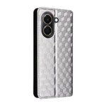 For Honor X7e 4G / Play 80 Plus 5G Case Wallet Rhombus Imprinted PU Leather Phone Cover